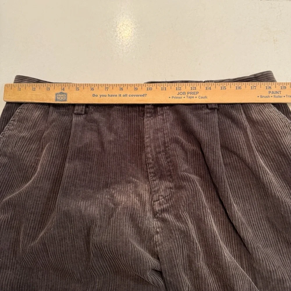 Croft & Barrow‎ Corduroy Pants Classic Fit Brown Casual Trousers 38x25